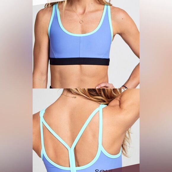 SOUL by Soul Cycle Turn It Up color block sports racer bra S - Picture 3 of 5